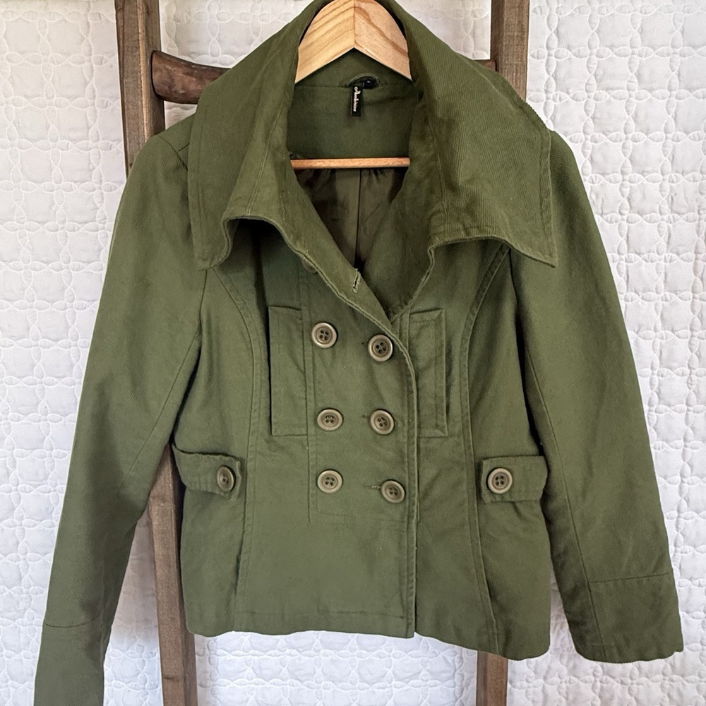 Ambition Brand Women's Army Green Double-breasted‎ Jacket
